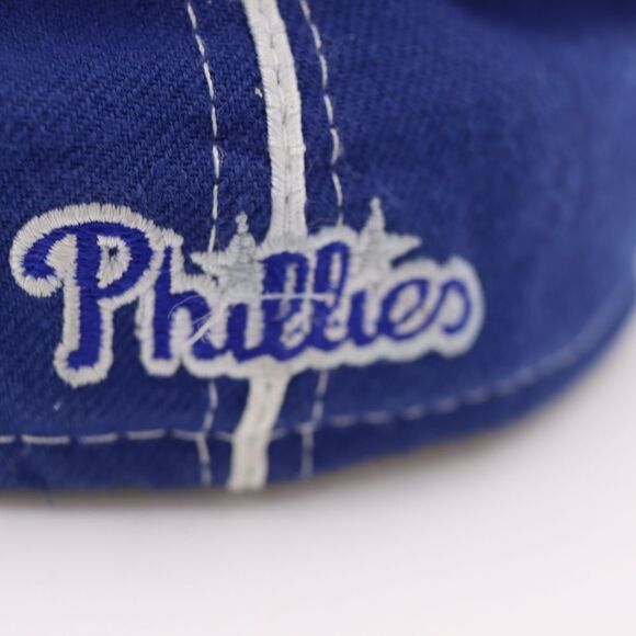 ew Era Vintage Y2K Phillies White & Blue Fitted Cap Size 7 1/2 - Picture 9 of 16